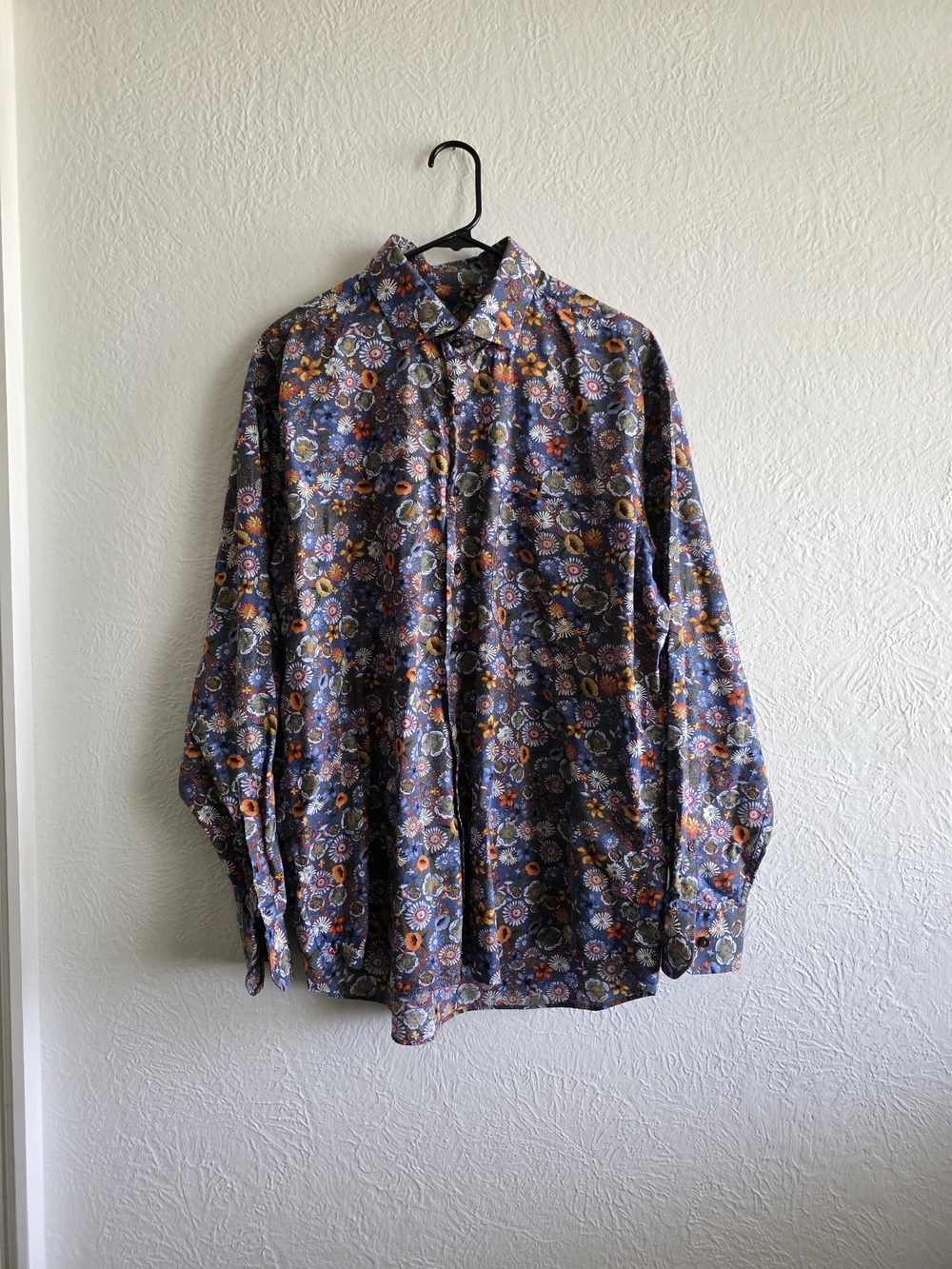 Alan Flusser Multicolor Floral Button-Up Shirt - Blue Base